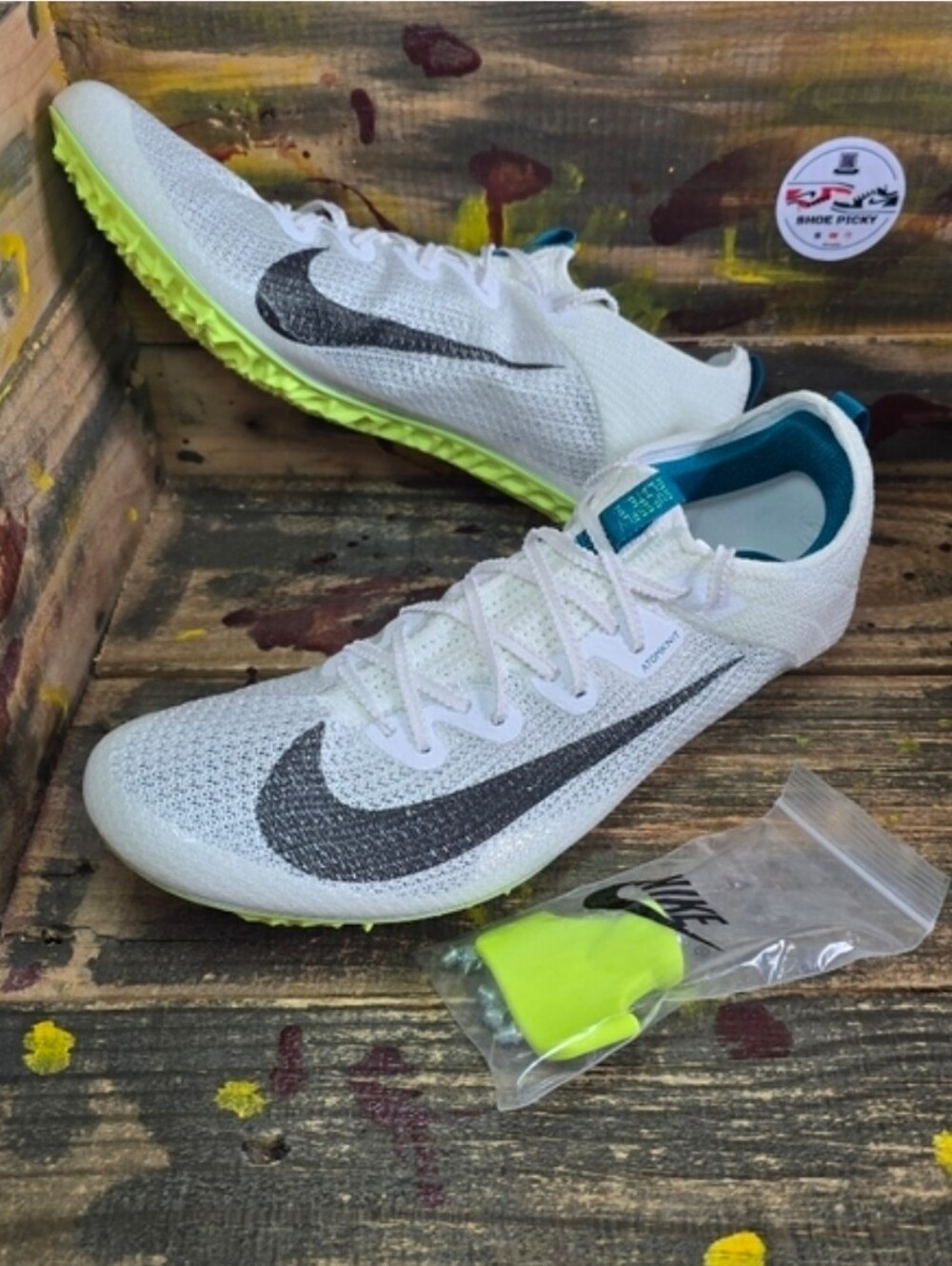Nike Zoom Superfly Elite 2 Flyknit White Spikes FZ9662-100 Men's Size 11 NEW